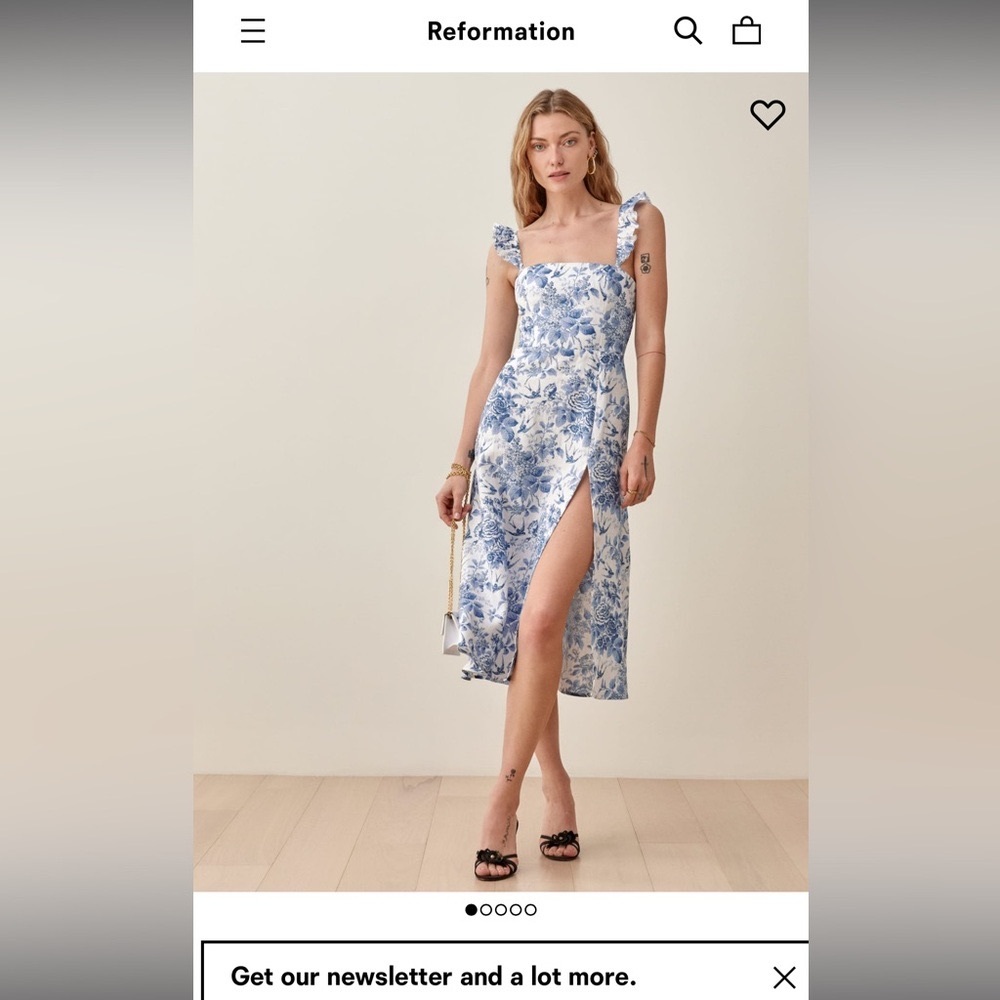 Reformation Spaulding Linen Dress